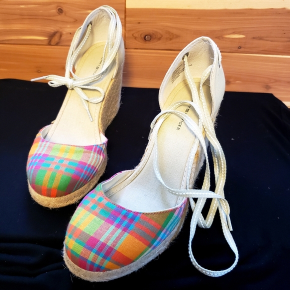 Tommy Hilfiger multicolored espadrille wedge - Picture 1 of 7